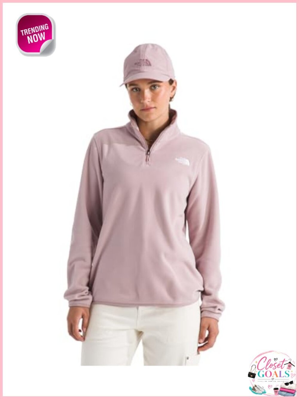 Quarter Zip Fleece Jacket Pullover Zip Pockets Stretch Binding